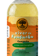 Kit com 12 Kombuchas de Limão com Gengibre e Uva 400ml
