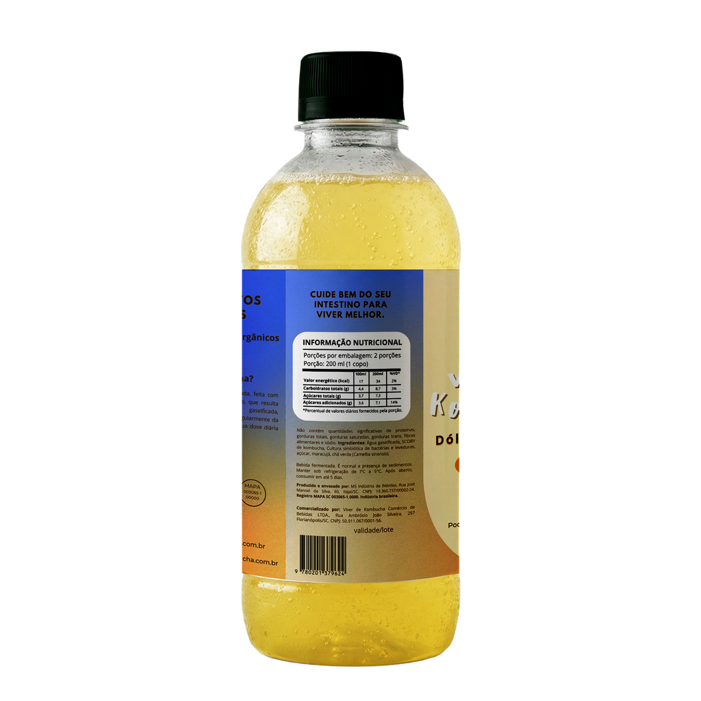 Kit com 12 Kombuchas Sabor Maracujá