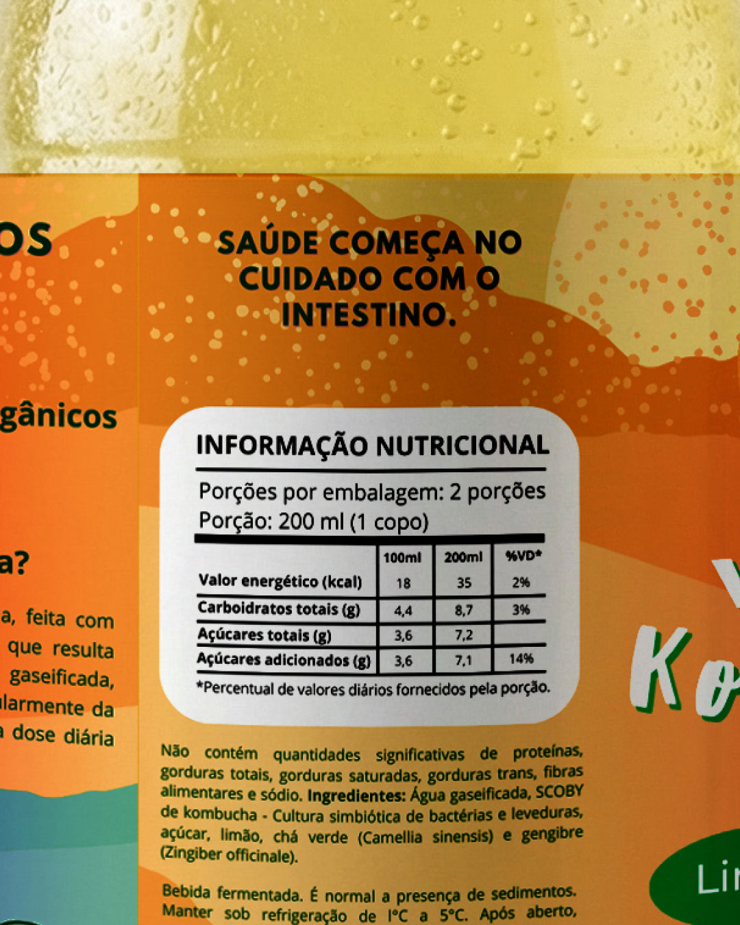 Kit com 24 Kombuchas de Limão com Gengibre e Maracujá