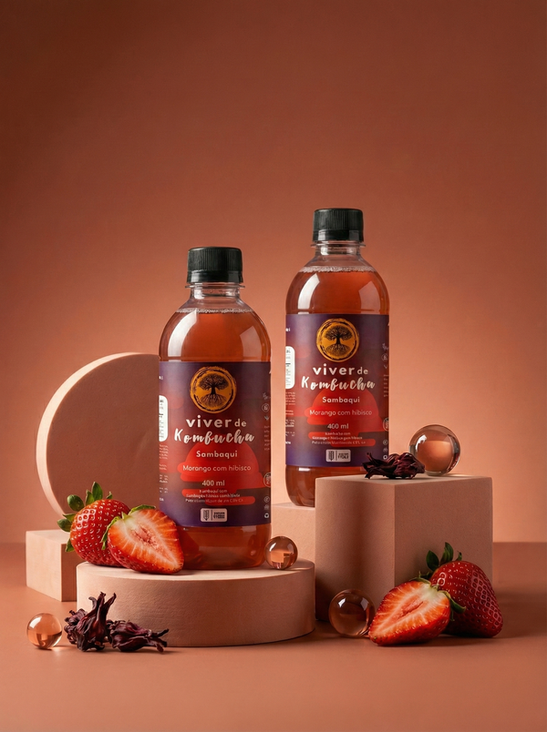 KIt Kombucha sabor Morango