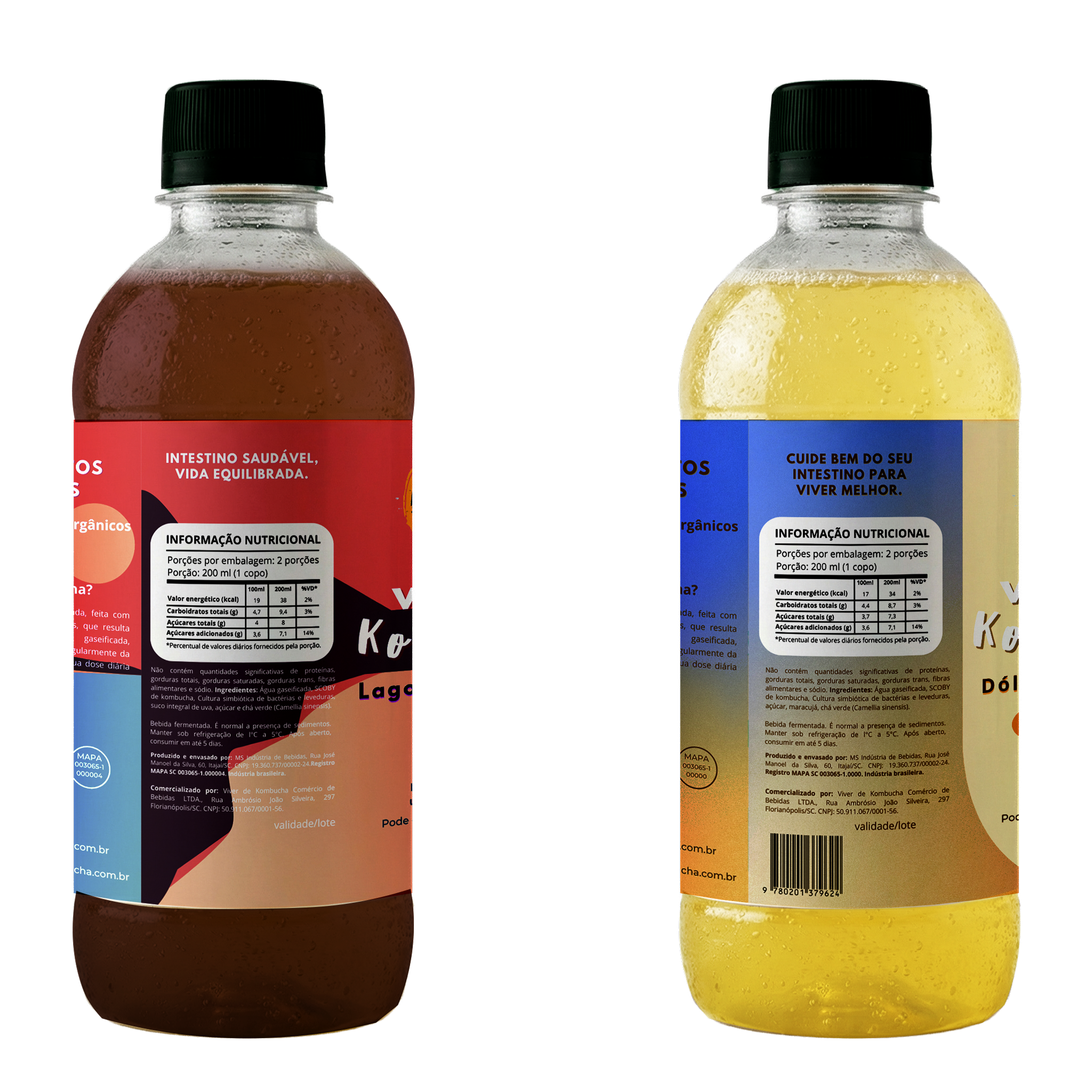 Kit com 24 Kombuchas de Uva e Maracujá